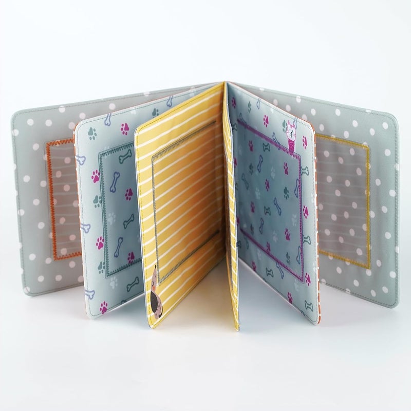 FANNA Baby's My First Photo Album with Cat and Dog Patterns, Soft Cloth Photo Album with Color Pages for 10 Pictures (4x6 inches) - Image 5